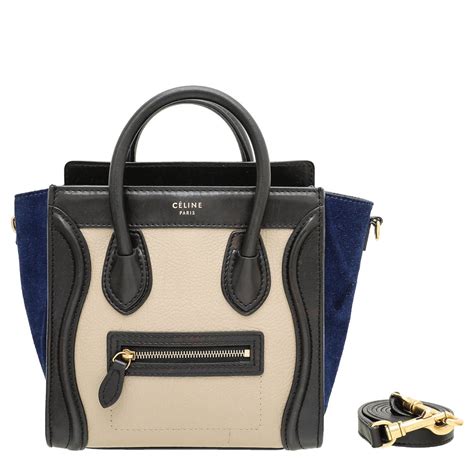 celine nano blue tricolor